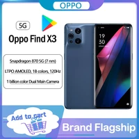 original oppo find x3 5g smart phone snapdragon 870 120hz amoled octa core 8gb ram 128gb rom 65w super flash charge nfc google