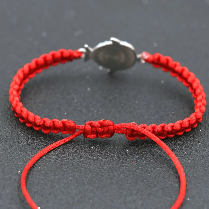 Из горного хрусталя браслет Lucky красная веревочная нить браслеты с брелоками для