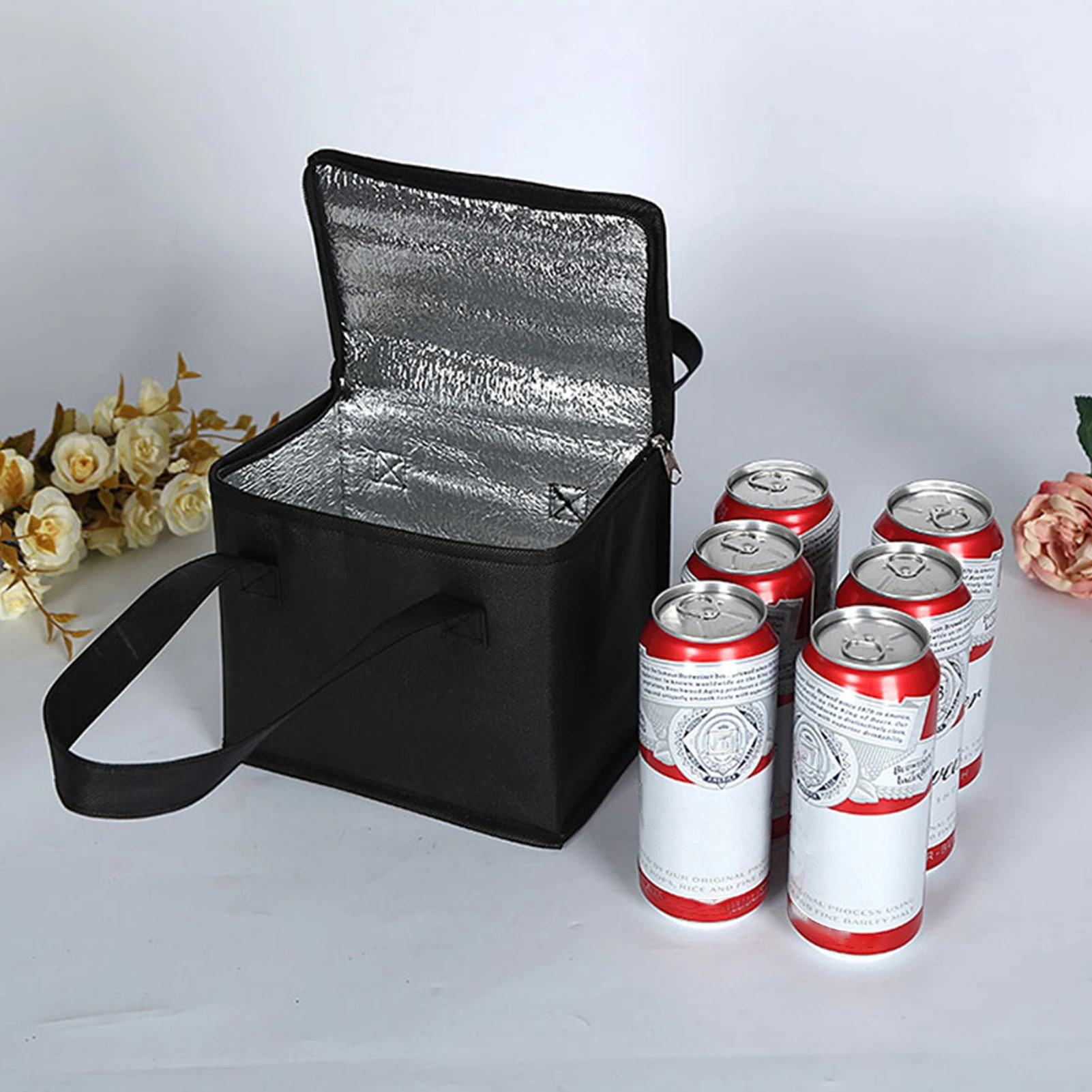 

Portable Lunch Cooler Bag Folding Insulation Picnic Ice Pack Food Thermal Bag Drink Carrier Insulated Bags Food Delivery Bag