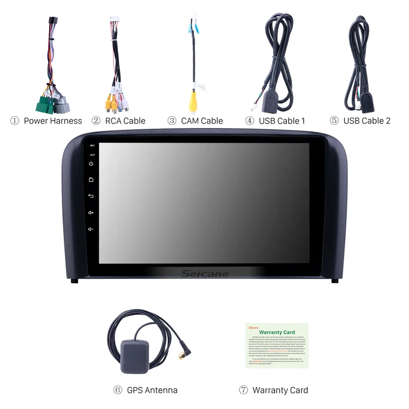 Seicane 9 дюймов Android 8,1 автомобильный блок радио для 2004 2005 2006 Volvo S80 gps навигация USB AUX поддержка Carplay DVR OBD Цифровое ТВ