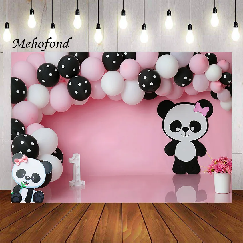 

Фон для фотосъемки Mehofond розовая панда для девочек на 1-й день рождения торт разбивание портрет украшение фон реквизит для фотостудии