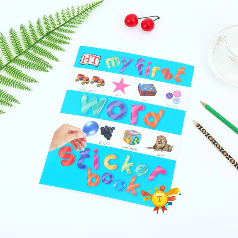Книжки наклейки для сцены раннего развития детей английский когнитивный учебник