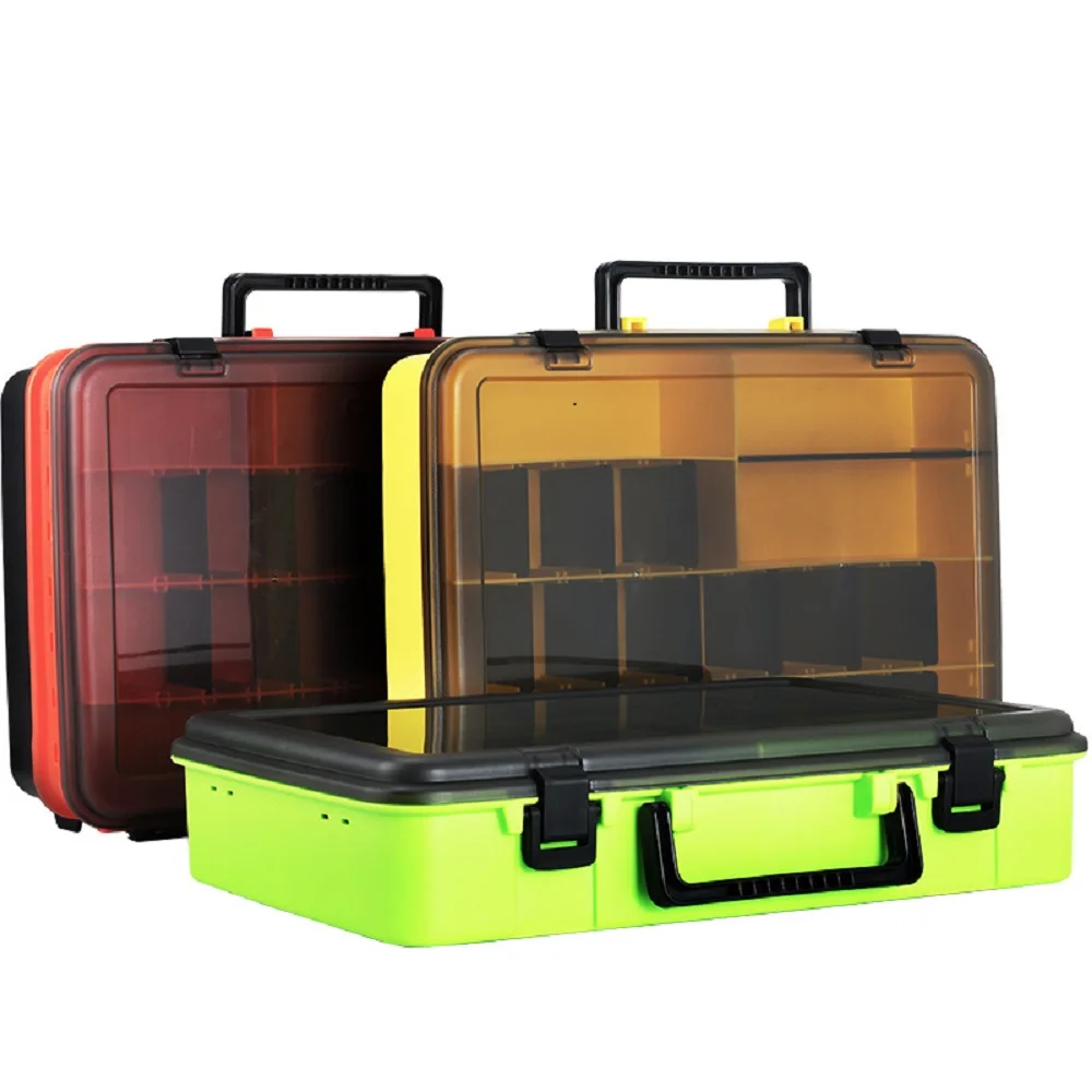 

New Large-Capacity Double-Layer Fishing Tackle Box Multifunctional Carp Fishing Accessory Storage Box Portable Fishing Bait Box