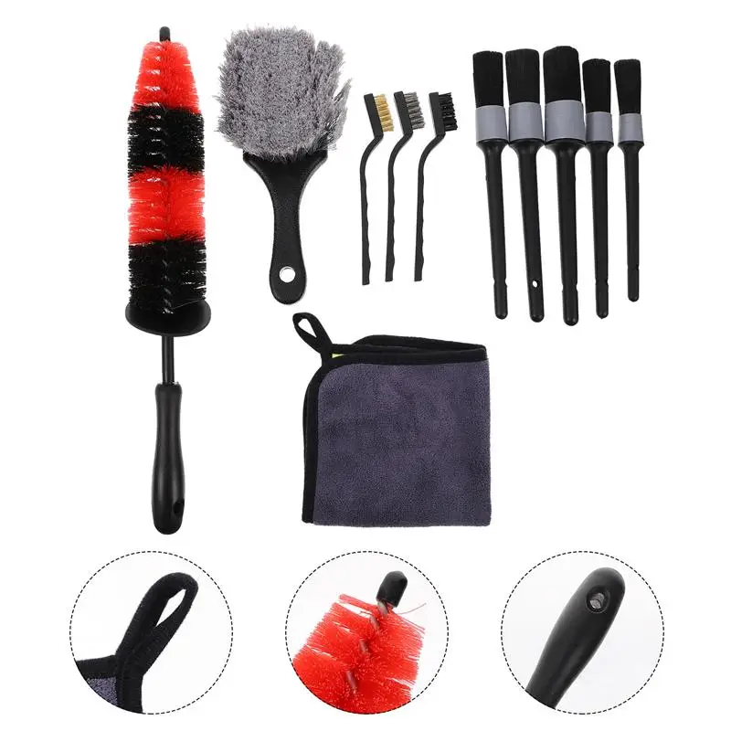 

1 Set/11pcs Car Detailing Tools Car Wheel Cleaning Kit Washing Brushes
