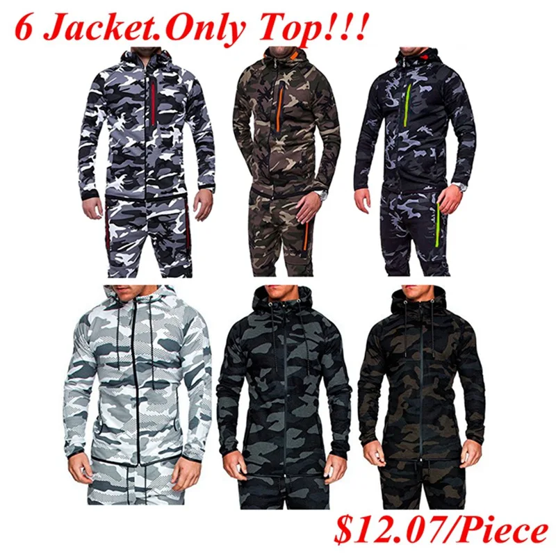 Мужской Камуфляжный комплект из куртки и брюк спортивный костюм с капюшоном