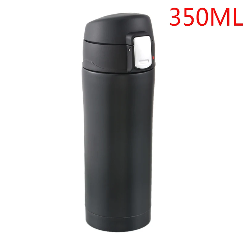 350ML black Hoomall 350 мл Вакуумный термос из нержавеющей стали, кружка для кофе, чая, молока, портативная дорожная бутылка для напитков, Термокружка для дома и офиса - Цвет: 350ML black