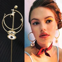 vintage earrings jewelry eye pendant statement personality circle long drop earrings for women boho female gift