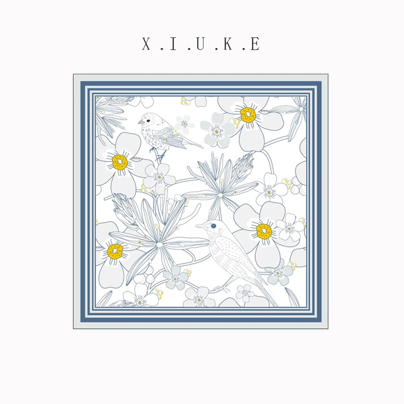 [XiuKe] Новый Модный женский шелковый шарф шарфы с принтом маленький квадратный