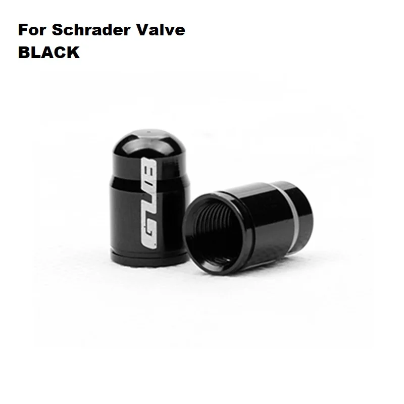 Schrader Black 2 шт. GUB Presta/Schrader крышка клапана алюминиевый сплав дорожный велосипед MTB велосипедный клапан - Цвет: Schrader Black