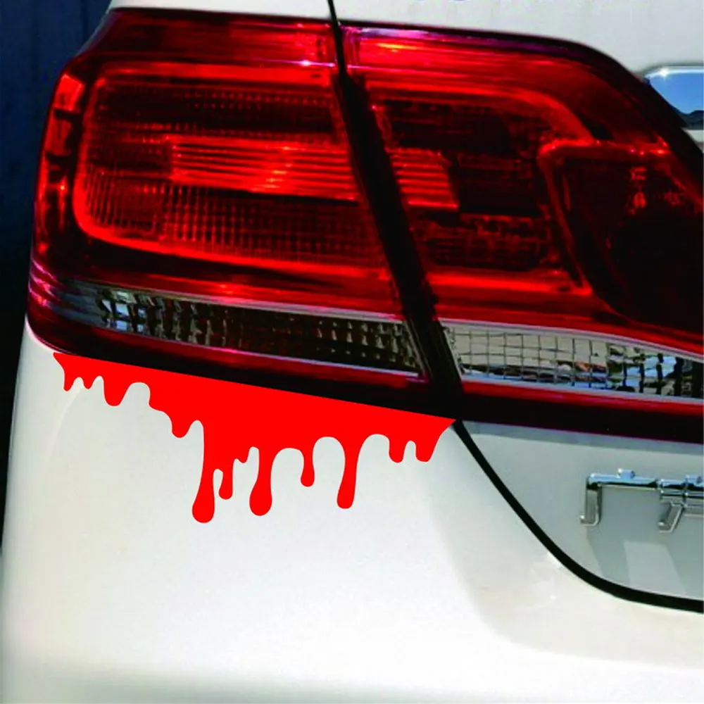 1 комплект красная кровяная Автомобильная наклейка s ужасы автомобильные