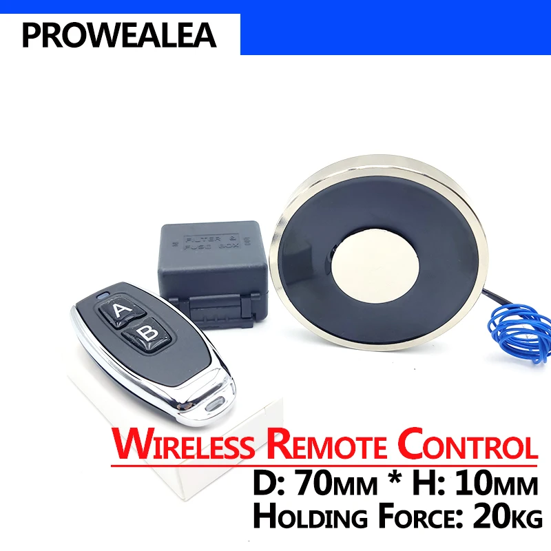 70/10 Электромагнит с беспроводным дистанционным управлением 12 В постоянного тока