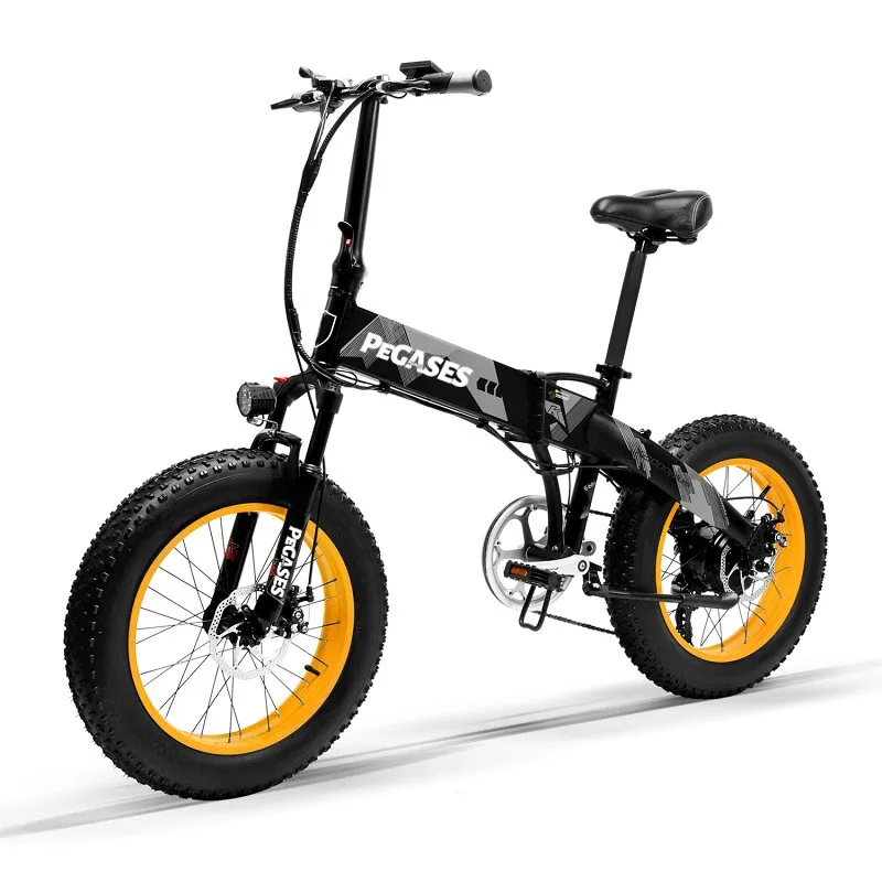 Kaufen PEGASES Elektrische Bike 1000W 48V 14Ah Samsung Lithium-Batterie Ebike Mit 20 Zoll Fett Reifen 7 Geschwindigkeiten Faltbare Elektrische Fahrrad