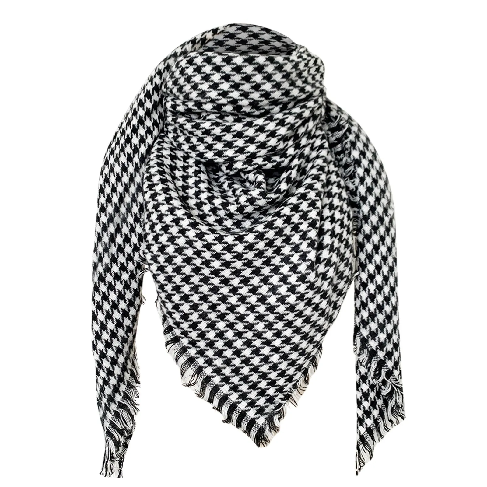 

Trendyland Women's Winter Warm Cashmere Double-Sided Colorful Lattice Scarf Shawl Female Fashion Scarves Shawls Streetwear