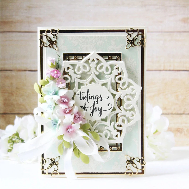 Рождественский Санта снеговик олень дом цветок кружево буквы квадратная рамка