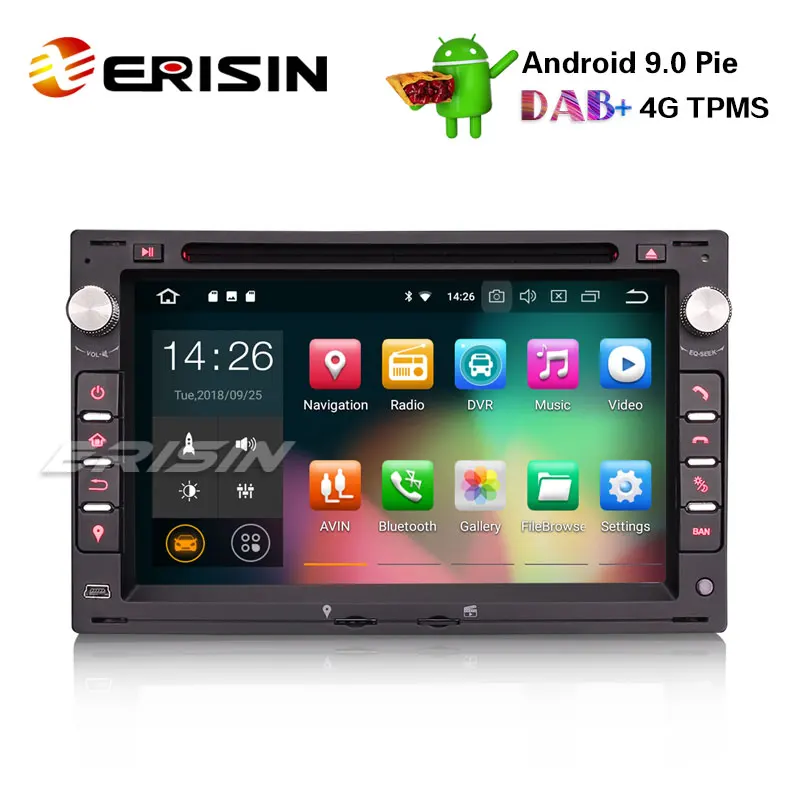 Erisin ES4886V 7 &quotAndroid 9 0 Авторадио DAB + GPS RDS 4G для VW Passat T5 Polo Golf Seat Peugeot 307 | Автомобили и