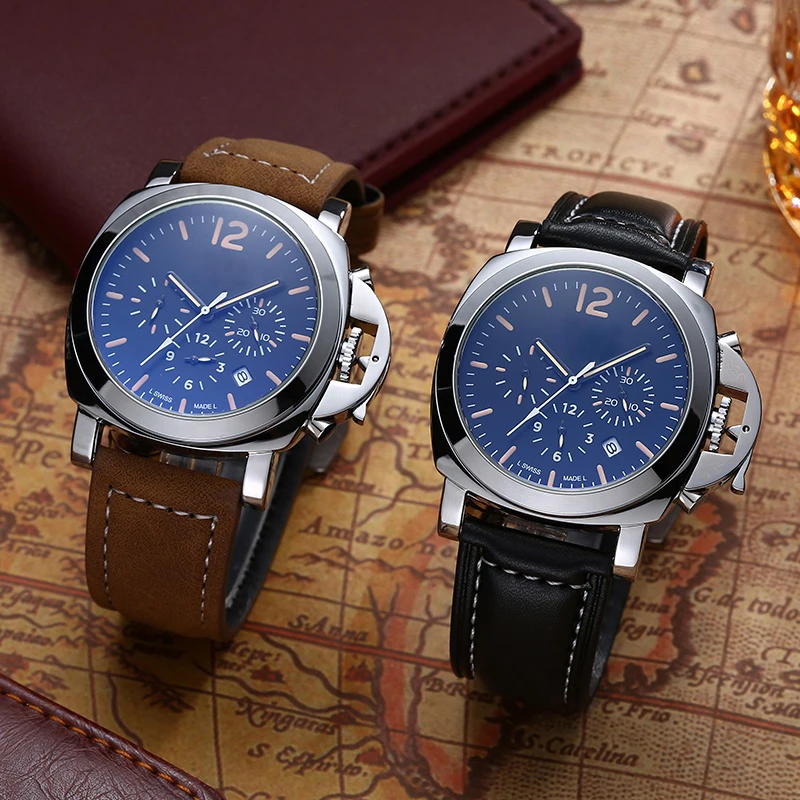 

Top Brand Luxury Men's Watch Belt Quartz Watch Business Casual Style 30M Waterproof Clock AAA+ Herrenuhr