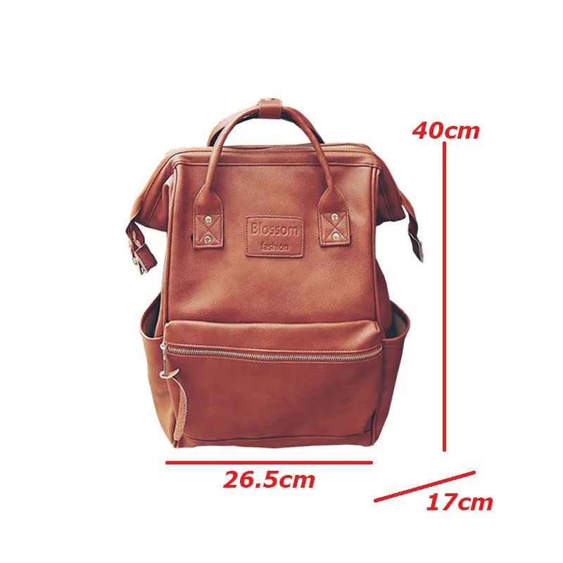 2021 New Leather Backpacks Women School Bags for Teenager Girls Waterproof Fashion Laptop Backpacks Travel Bags Female Rucksack images - 6