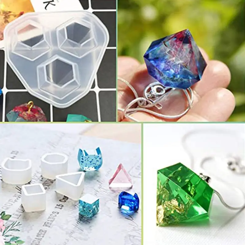 

1 Set Silicone Mold Mix Stick Dropper Clasp DIY Jewelry Making Accessories Tools Molds Geometric Epoxy Resin Combination R9JE