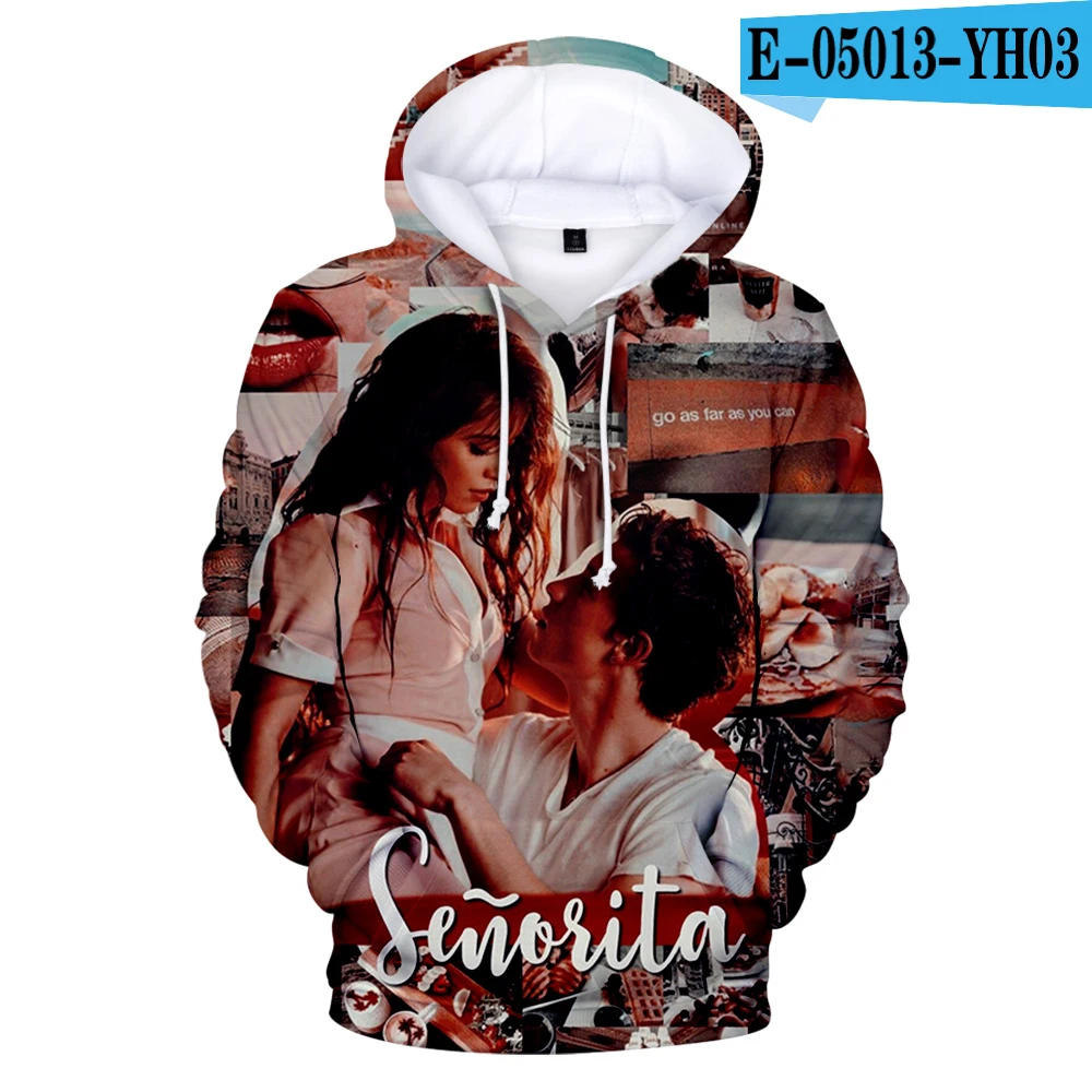 Senorita Camila Cabello& shawn mendes 3D Harajuku hoodies Sweatshirt New Women/men/Kids Parent-child Hoodies Sweatshirt - Цвет: YH03