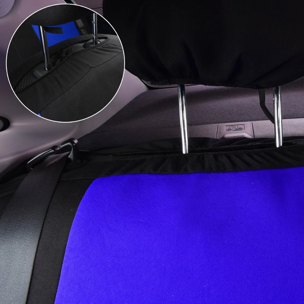 Wesheu Car Seat Covers Universal Auto Interior Accessories Gray Blue Red Car Seat Protector With 2mm Foam Covers