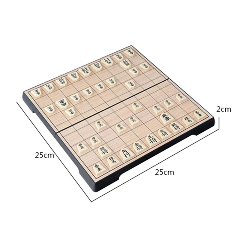 

25x25 Japanese Shogi Magnetic Board Foldable Table Checkers Game Accessories Winner Educational Entertainment Toy Kids Gift