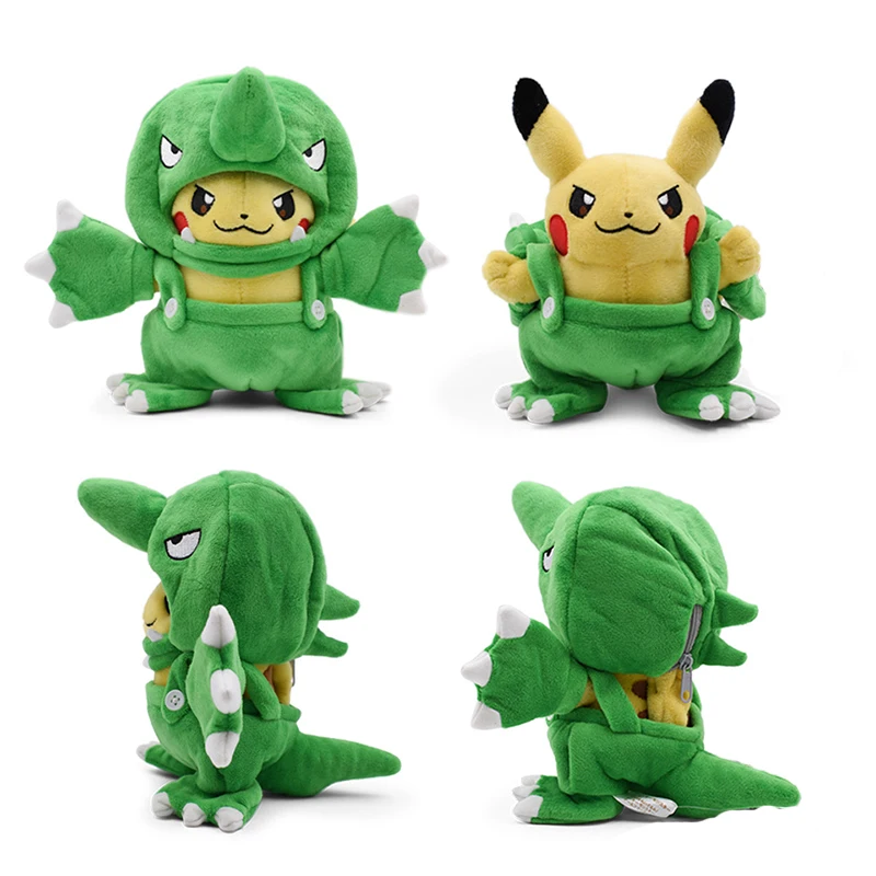 Горячие игрушки 20-24 см 7,9-9,4 ''Пикачу Косплей тиранитар Hydreigon Charizard Snorlax Ampharos Garchomp Мягкие плюшевые игрушки плюш