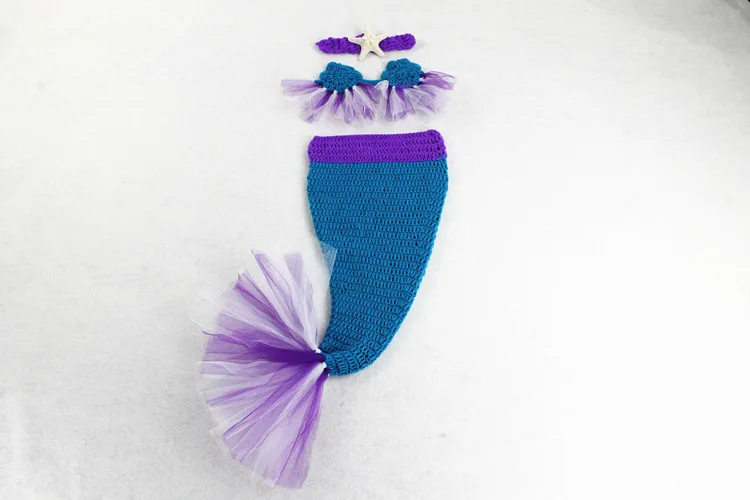 Детская одежда для фотосъемки фотостудии Шерстяная трикотажная фиолетовая