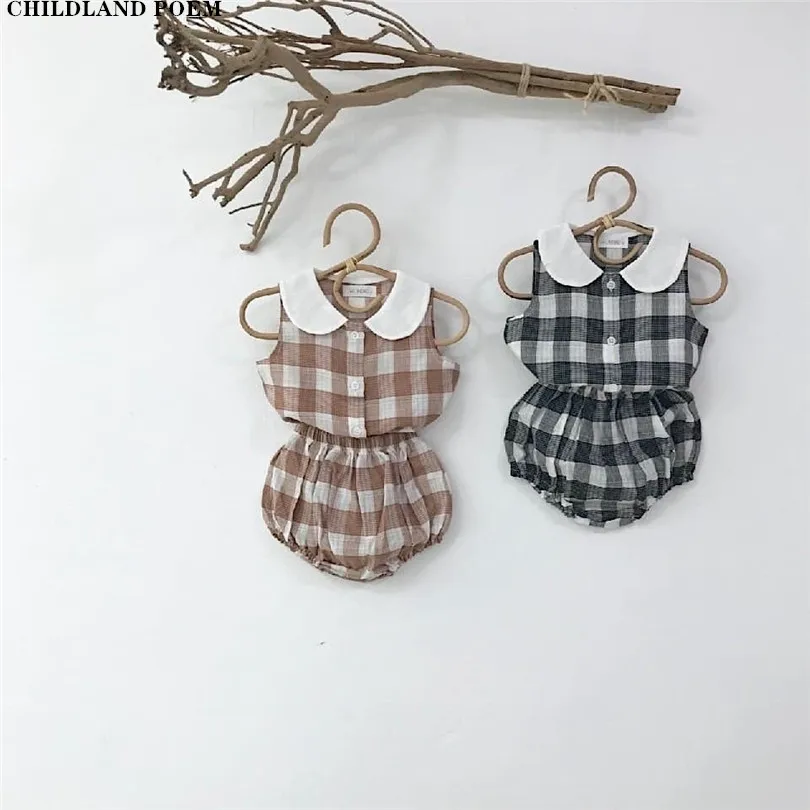 Для маленьких девочек летний комплект одежды для младенцев и детей ясельного