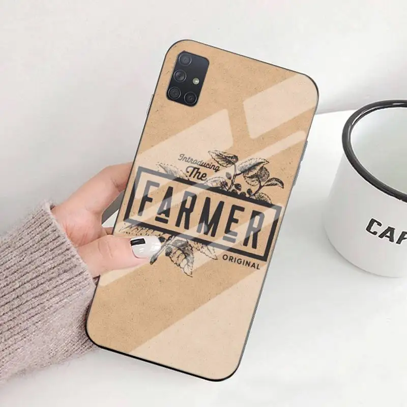 

No Farmers No Food Soft Cover Phone Case For Samsung S6 7edge 8 9 10e 20plus S20 Ultra Note8 9 10pro A72018 Tempered Glass