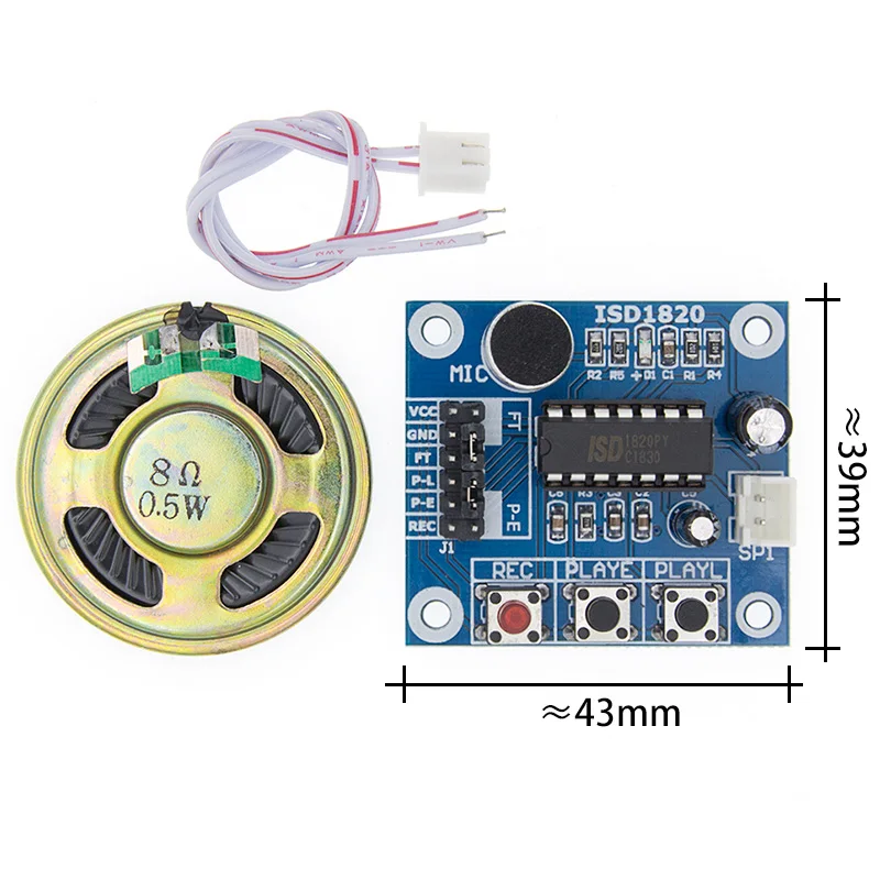 ISD1820 диктофон модуль с микрофоном Звук Аудио Громкоговоритель - Цвет: ISD1820