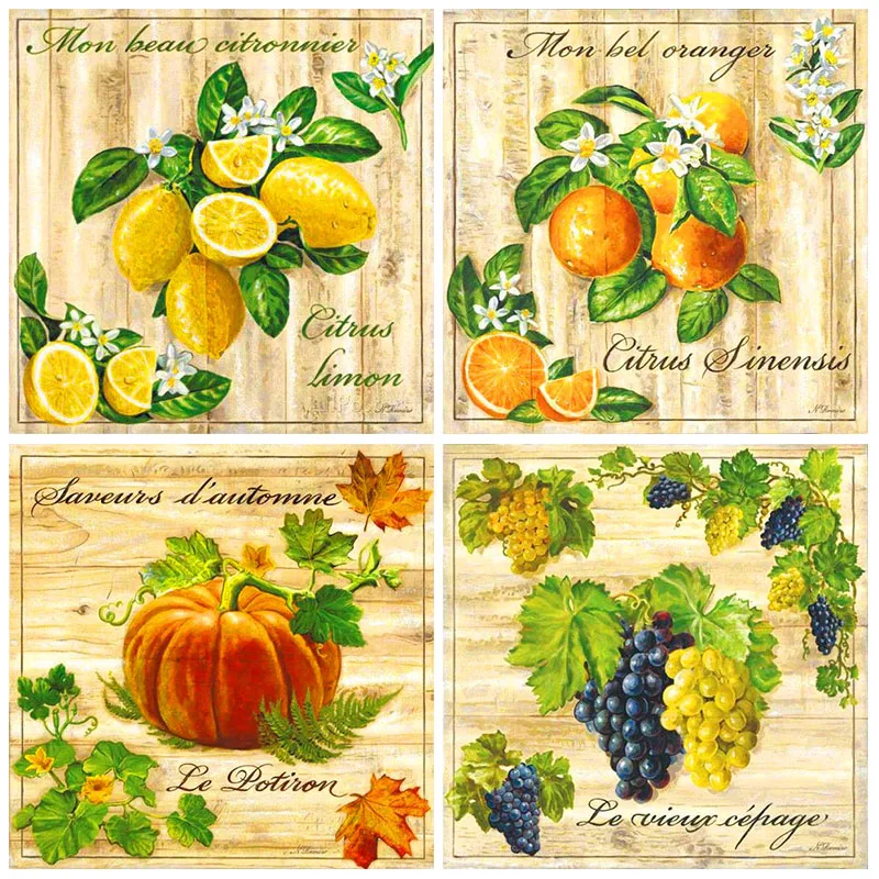 Алмазная вышивка фруктов кухонный Настенный декор алмазная живопись