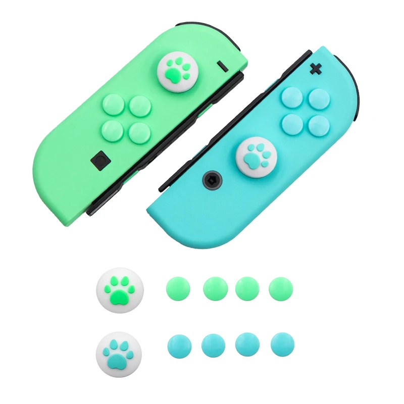 Стикер на чехол с милыми кошачьими лапками для джойстика Nintendo Switch Joy Con кнопкой +