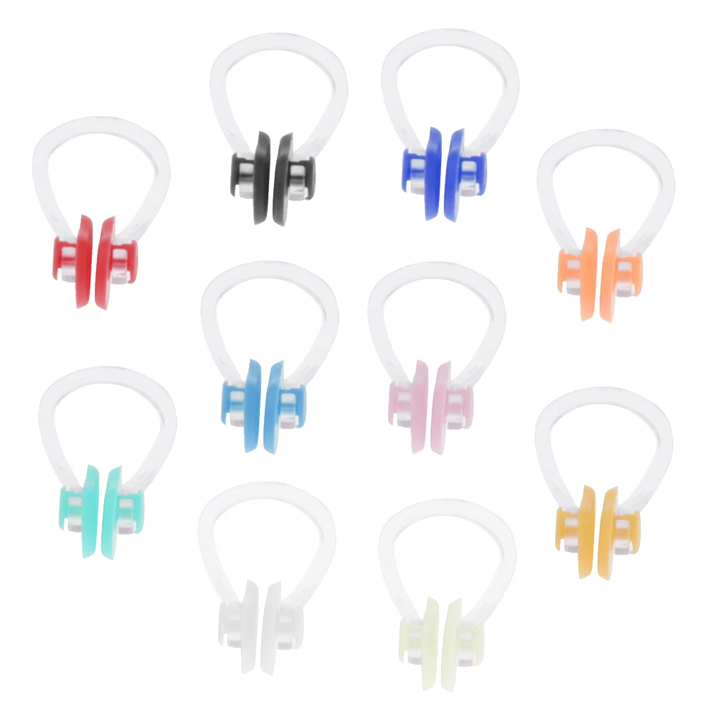 

10pcs Silicone Swimming Nose Clip Ear Plug Pool Sea Swimmer Anti-slip Noseclip