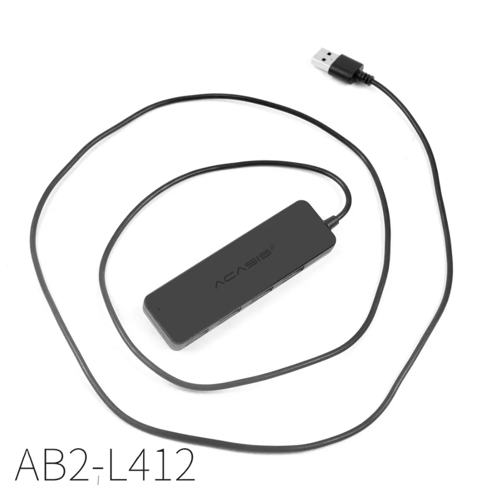 Acasis USB 2,0 3,0 Компактный портативный высокоскоростной концентратор Поддержка Multipe USB Decice концентратор для ПК ноутбука 4 порта адаптер расширения