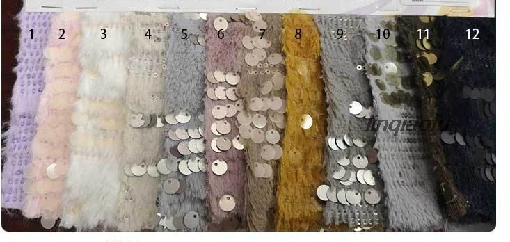 

2019 new PV velvet sequin fabric Sequin embroidered velvet home fabric