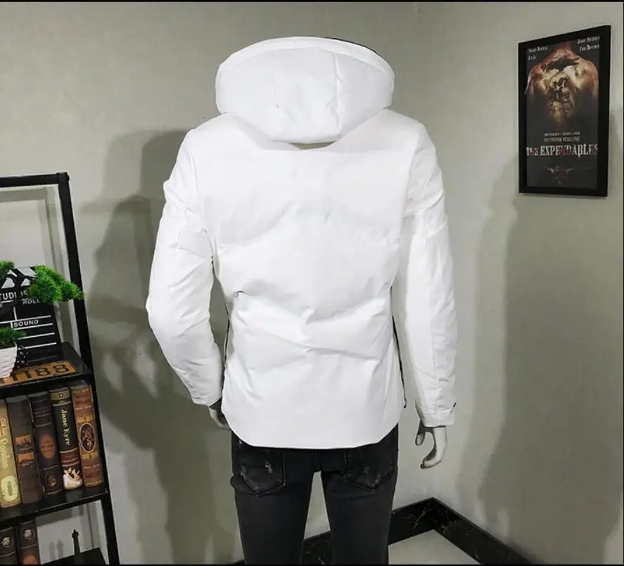 2020 модный мужской зимний пуховик 90% белый утиный пух мужское зимнее пальто ультра