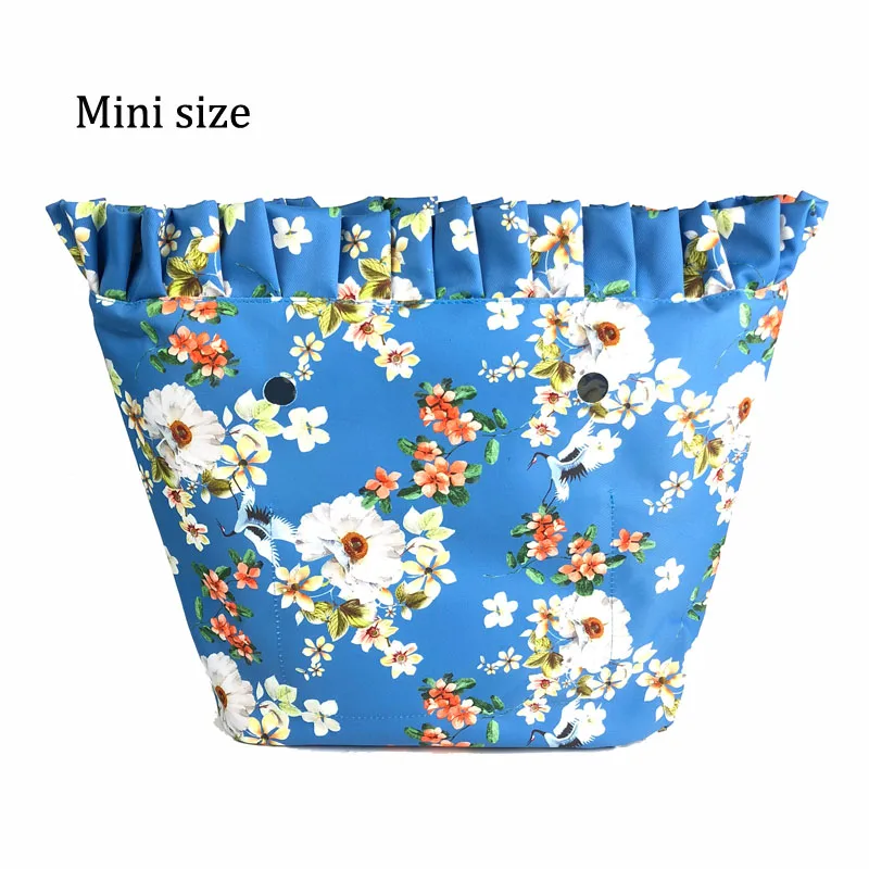 Lace15 Mini Цветочная окантовка, водонепроницаемая внутренняя подкладка, вставка для Obag O Bag, Классические мини вставки, внутренняя часть для o bag, аксессуары, силиконовая сумка - Цвет: Lace15 Mini