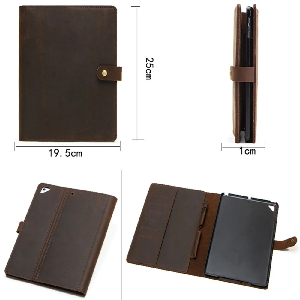 

Multi-Angle Viewing Folio Cover Trifold Smart Case Lightweight Smart Cover Compatible for Ipad Size M Coffee
