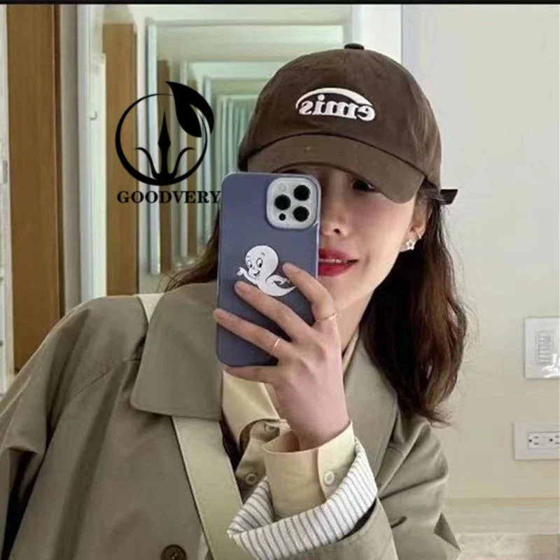 

Шляпа Ins Женская Корейская версия бренда xiaozhongchao Универсальная мягкая бейсбольная кепка с языком утки EMIS Мужская Солнцезащитная шляпа