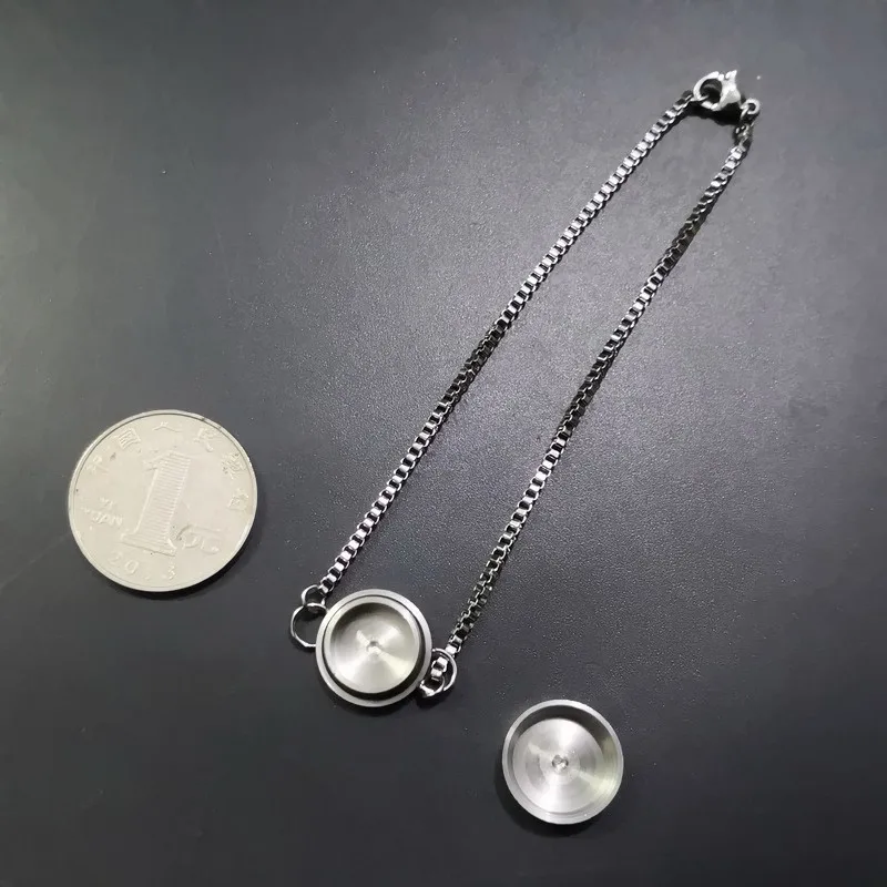 

316 Atainless Steel Bracelet Titanium Cylinder With Round Medicine Storage Can Open Round Box Mini Storage Tank