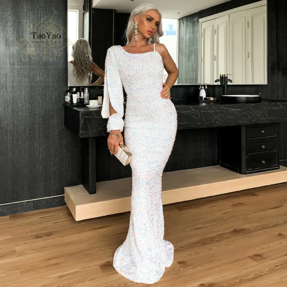 

Long Mermaid Evening Dress New Arrival Luxury Sequined Christmas Party Dresses For Women Wedding Prom Dress Vestidos De Fiesta