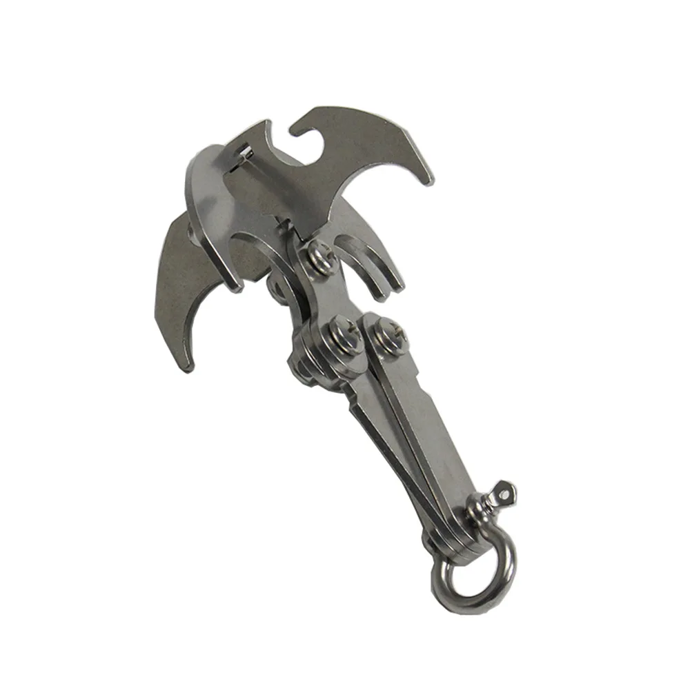 

Outdoor Climbing Survival 4 Claw Foldable Climbing Hook Grappling Hook Climbing Claw Carabiner Tool