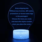 3D иллюзионная лампа, ночники для дома и комнаты, сенсорные Базовые цвета, сменные настольные лампы для прямой поставки