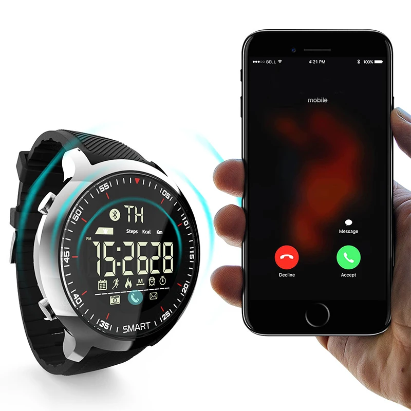 2019 спортивные часы Bluetooth водонепроницаемые мужские смарт цифровые ультра долгое