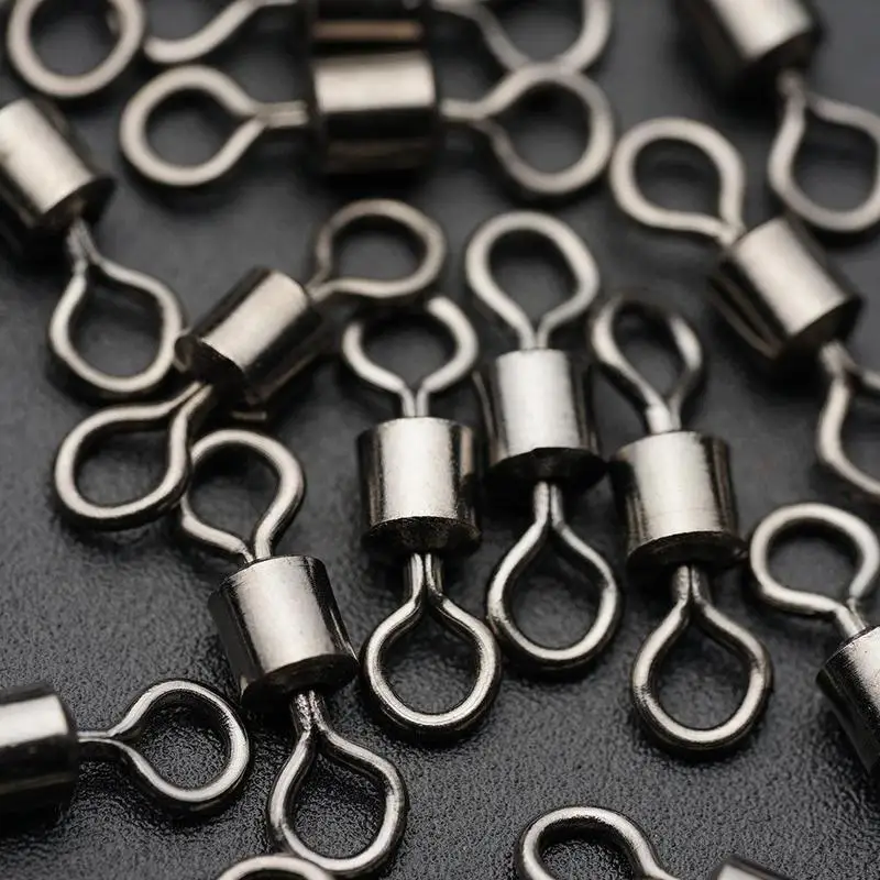

2019 High Quality 250PCS/Lot Fishing Swivels 2# 4# Rolling Tool 10# Tackle 6# Fishing Connector 8# For Fishing Swivel Hooks E1N6