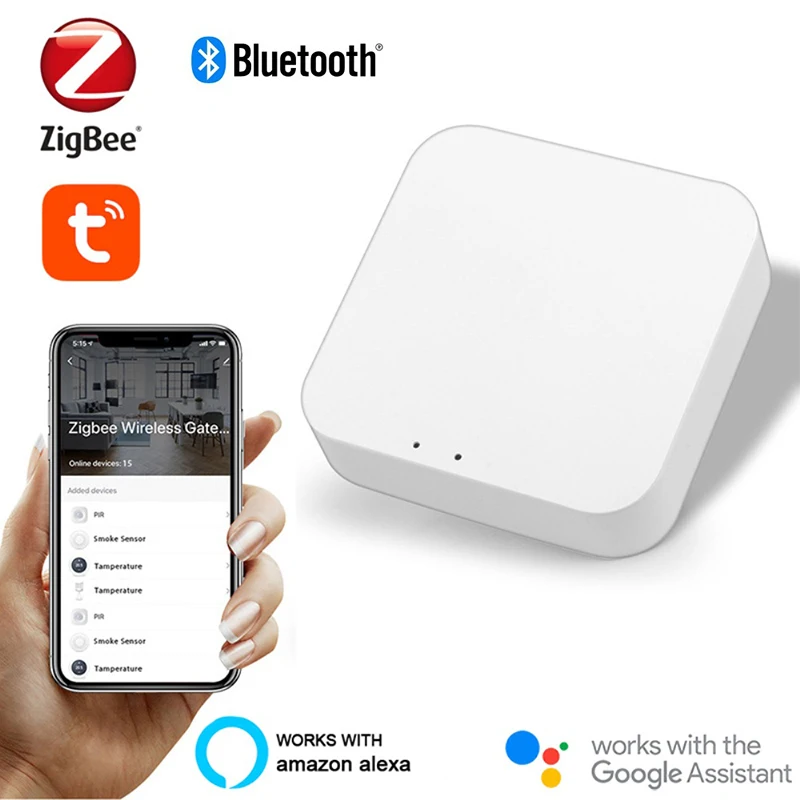 

Шлюз Bluetooth + Zigbee, многопротокольный Коммуникационный шлюз Tuya/Smart Life, дистанционное управление через приложение, Поддержка Google Home, Alexa