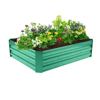 Iron Vegetable Flower Planting Pot Frame 122*92*31CM For Home Garden Patios Balconies Sturdy and Durable Easy to Assemble[US-W]