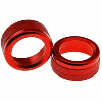 volume knobs covers radio switch red 2pcs car cayenne macan 718 for porsche 911 parts