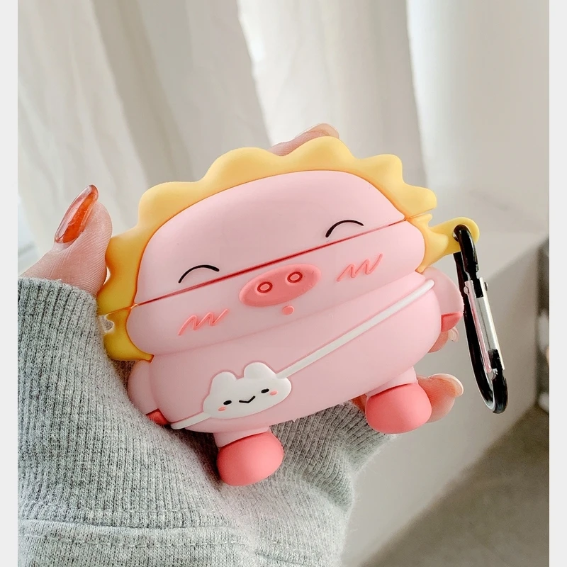 

For Apple AirPods 1 / 2 Case Cover Apple Earphone Accessories Wireless Protective Shell Case for Airpods Pro Cartoon Pig