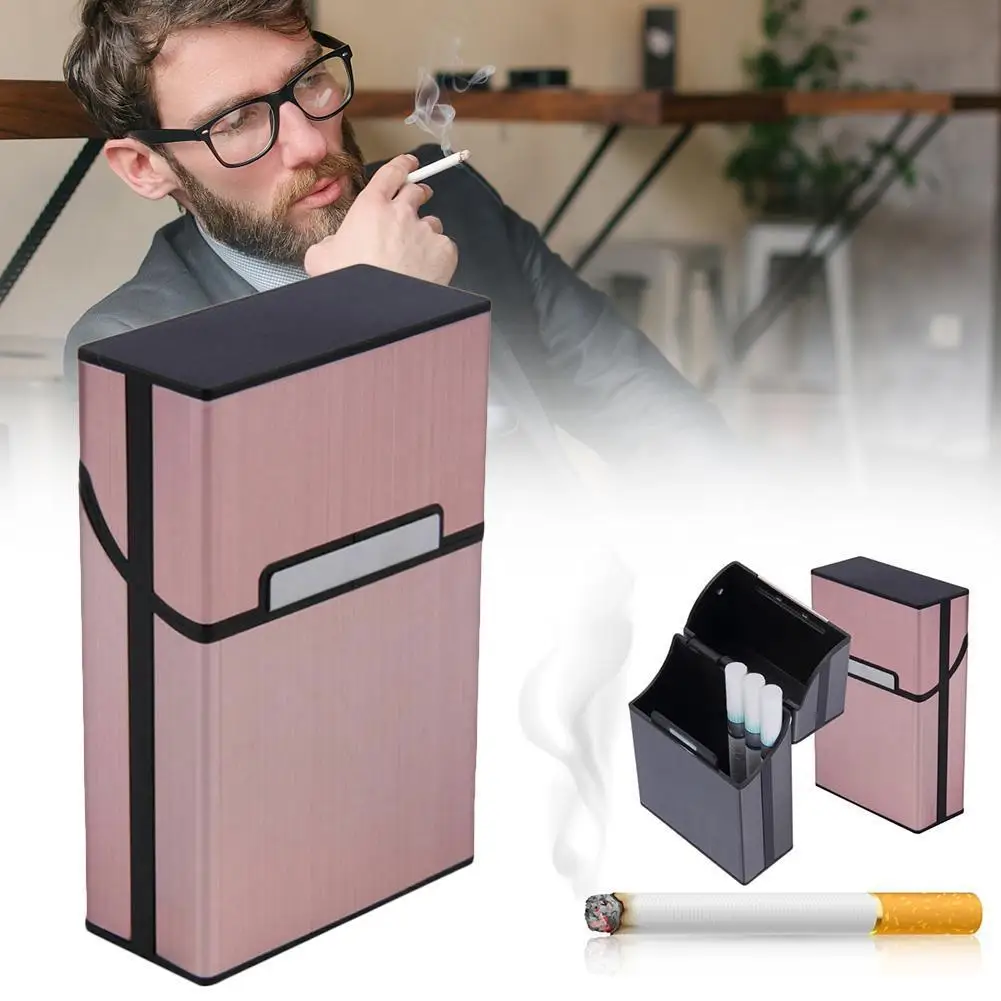 

Aluminum Brushed Cigarette Case Alloy Mini Cigarette Fashion Box Pocket Metal Unisex Case Container Storage Holder Cigarette